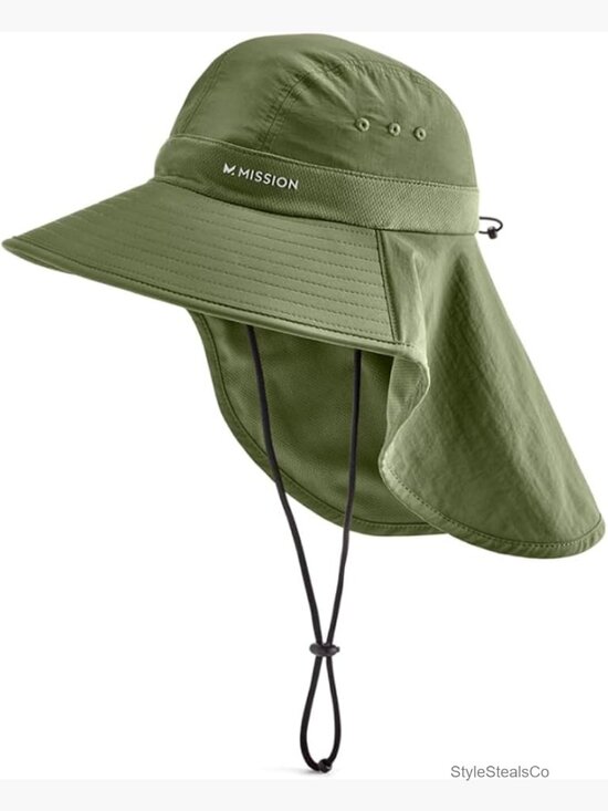 UPF 50 Sun Hat Wide Brim Cooling Technology Adjustable Outdoor Hiking Fishing